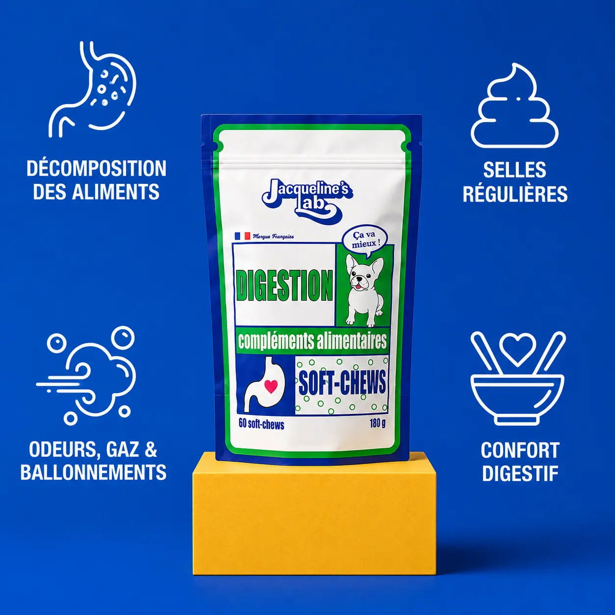 Bienfaits du complément Digestion pour le transit du chien