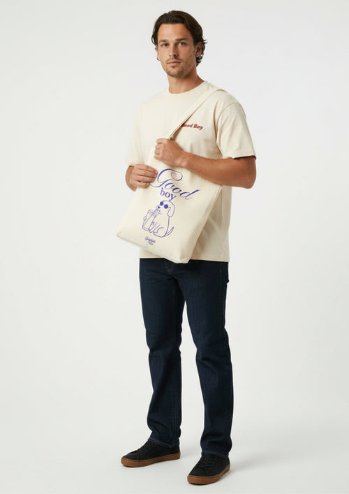 Tote bag Good Boy Jacqueline's Lab porté en situation